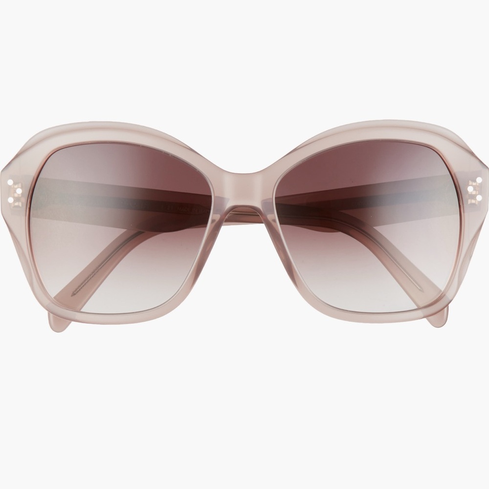 Celine Women's Oversized Round Frame Sunglasses - Shiny Light Brown